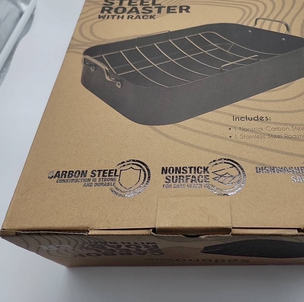 Carbon Steel Roaster with Rack